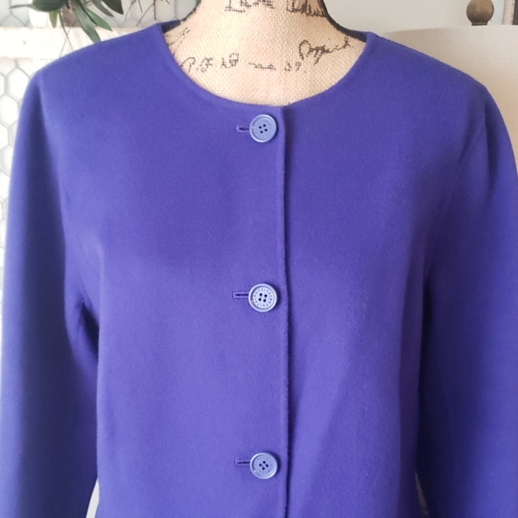 Talbots lightwieght blue wool jacket size 16 - Picture 2 of 6